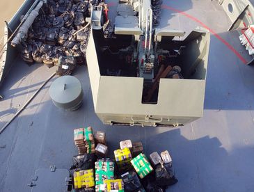 Apreensão de drogas no Rio Solimões. Foto: Marinha do Brasil