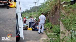 Acidente de trânsito entre automóvel e motocicleta deixa uma vítima fatal em Cel. Fabriciano