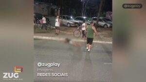 Mulher é atropelada por motociclista no Cidade Nobre em Ipatinga