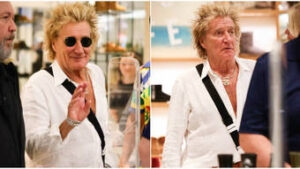 Rod Stewart passeia em shopping de SP antes de show - Entretenimento