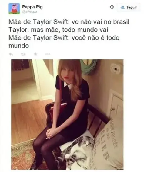 tuite mãe Taylor