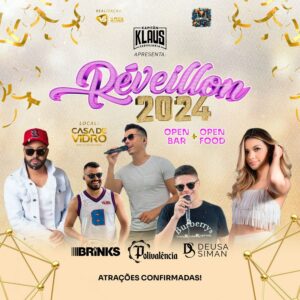 Reveillon 2024 é na Casa de Vidro, em Coronel Fabriciano, com Open Bar e Open Food