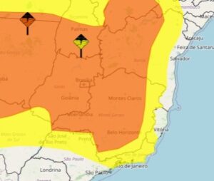 INMET divulga alerta de perigo para 72 cidades do Leste de Minas