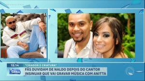 Naldo insinua gravação com Anitta e internet reage