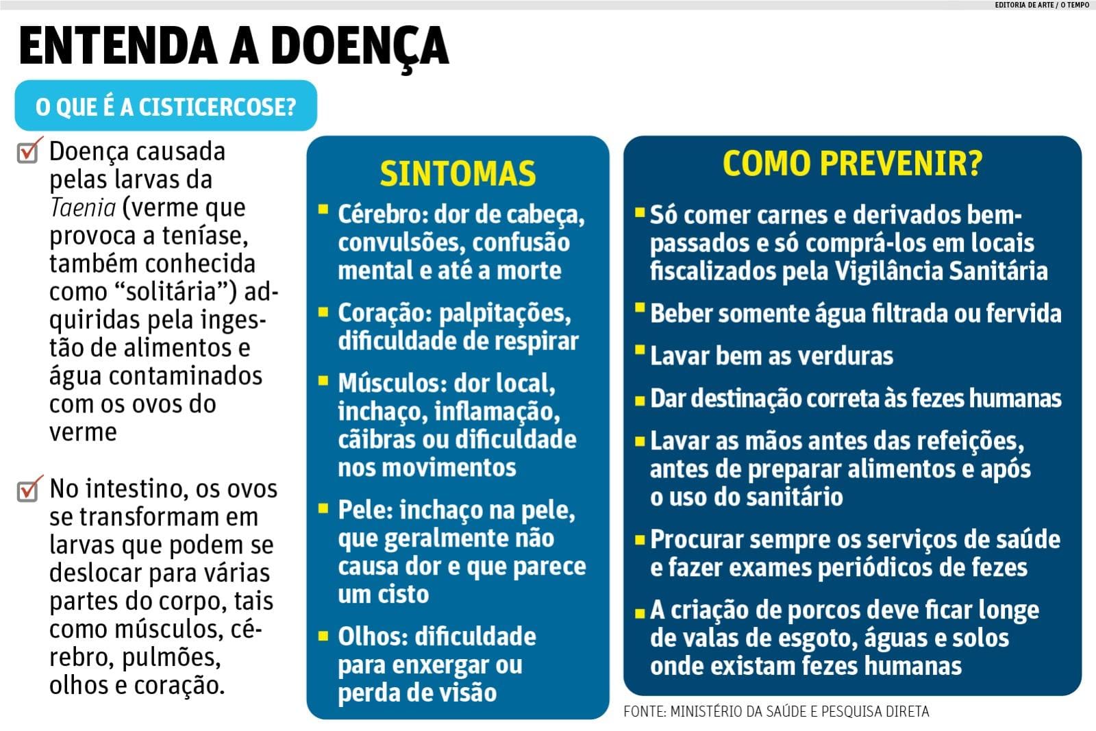 Saiba mais sobre a cisticercose