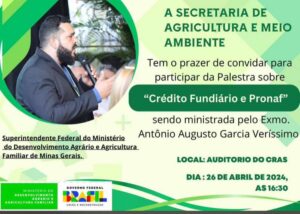 Com o foco no fortalecimento da Agricultura Familiar, Pingo D’água promove palestra sobre “Crédito Fundiário e Pronaf”