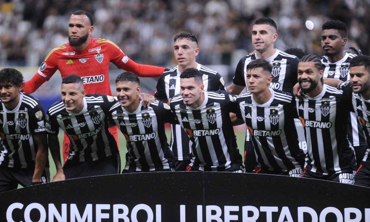 Jogadores do Atltico antes de jogo pela Libertadores na Arena MRV - (foto: Alexandre Guzanshe/EM/D.A Press)