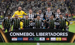 Jogadores do Atltico antes de jogo na Arena MRV pela Libertadores (foto: Alexandre Guzanshe/EM/DA.Press)