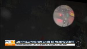 Idoso morre ao ser atropelado por moto enquanto atravessava avenida; VÍDEO | Vales de Minas Gerais