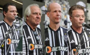 Rafael Menin, Rubens Menin, Ricardo Guimares e Renato Salvador: os 4 R's do Atltico (foto: Montagem com imagens de Pedro Souza/Atltico)