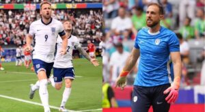 KANE, TRIPPIER E OBLAK (foto: Reproduo/Twitter/Inglaterra e Eslovnia)