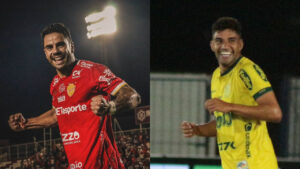 Jogadores de Vila Nova e Mirassol (foto: @betocorreaphoto e Joo Pinheiro/Agncia Mirassol)