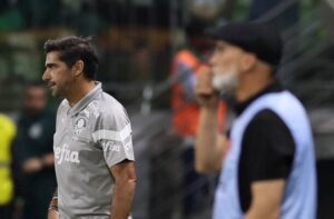 abel ferreira e alvaro pacheco (foto: Foto: Cesar Greco/Palmeiras/by Canon)