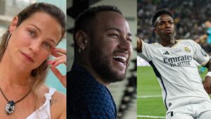 Luana Piovani, Neymar e Vinicius Junior (foto: Redes sociais/Reproduo, Al Hilal/Divulgao e Real Madrid/Divulgao)