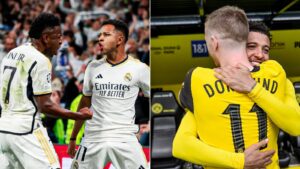 Real Madrid e Borussia Dortmund se enfrentam neste sbado pela final da Champions (foto: Real Madrid/Divulgao e Borussia Dortmund/Divulgao)