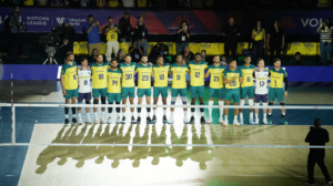 Jogadores de vlei da Seleo Brasileira Masculina (foto: Maurcio Val/FV Imagem/CBV)