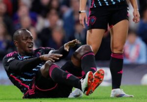 Usain Bolt rompeu o tendo de Aquiles durante o Soccer Aid (foto: Reproduo)