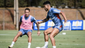 Treino do Cruzeiro antes de jogo com o So Paulo (foto: Gustavo Aleixo/Cruzeiro)