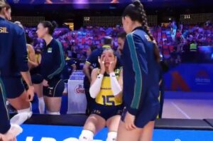 Vôlei: Carol chora com dores em jogo do Brasil e manda recado para torcida