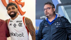 Gabigol e Alexandre Mattos (foto: Marcelo Cortes/Flamengo e Gustavo Aleixo/Cruzeiro)