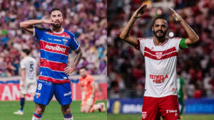 Jogadores de Fortaleza e CRB (foto: Divulgao / Fortaleza e CRB)