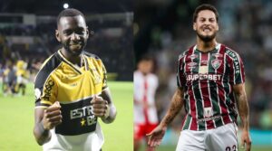 Bolasie  esquerda e Guga  direita (foto: LUCAS MERON / FLUMINENSE FC - Celso da Luz/ Cricima E.C.)