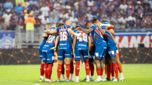 Jogadores do Bahia em partida contra o Juventude, pelo Campeonato Brasileiro (foto: Letcia Martins/EC Bahia)