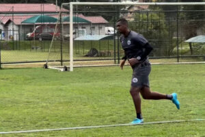 J durante treino do Itabirito (foto: Reproduo)