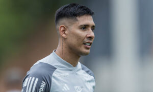 Zaracho em treino no Atltico (foto: Pedro Souza/Atltico)