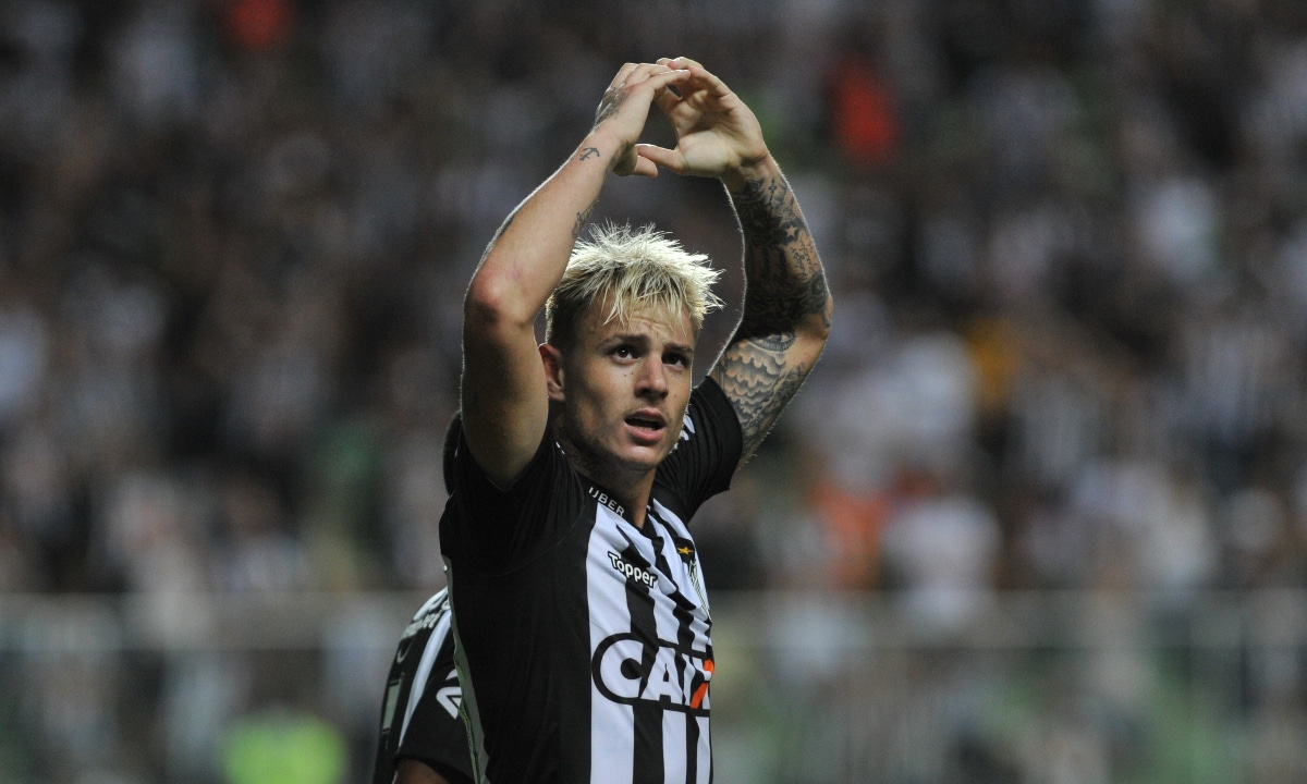 Rger Guedes comemora gol pelo Atltico - (foto: Leandro Couri/EM/D.A Press) Rger Guedes comemora gol pelo Atltico - (foto: Leandro Couri/EM/D.A Press)