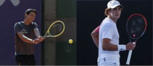 Marcelo Melo e Joo Fonseca (foto: Leandro Couri/EM/D.A.Press. e Martin KEEP / AFP)