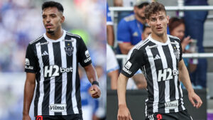 Gabriel Menino e Natanael em Atltico x Cruzeiro nos Estados Unidos (foto:  Pedro Souza / Atltico)