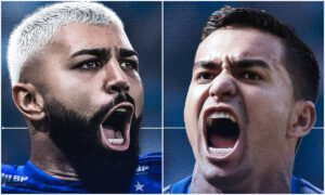Gabigol ( esquerda) e Dudu ( direita) (foto: Reproduo/Cruzeiro)
