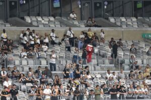 Torcedores do Atltico no Mineiro durante jogo contra o Democrata (foto: Ramon Lisboa/EM/D.A Press)