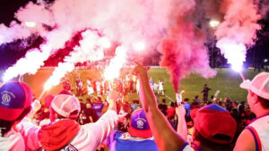 Torcida do Betim em jogo do Mdulo 2 do Campeonato Mineiro, em junho de 2024 (foto: Divulgao/Betim Futebol)