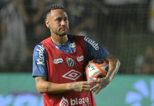 Neymar, atacante do Santos (foto: NELSON ALMEIDA / AFP)