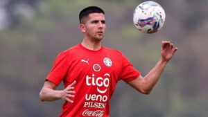 Mateo Gamarra em treinamento pela Seleo do Paraguai (foto: Reproduo Instagram)