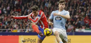 Atltico de Madrid empatou com Celta de Vigo por 1 a 1 (foto: OSCAR DEL POZO / AFP)