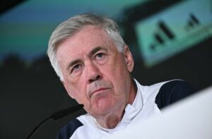 Ancelotti, treinador do Real Madrid (foto: JAVIER SORIANO/AFP)