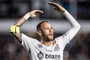 Neymar durante partida do Santos (foto: Divulgao / Santos)