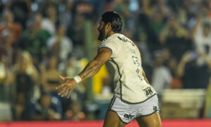 Hulk fez o gol que deu alvio ao Atltico contra o Tocantinpolis (foto: Pedro Souza/Atltico)