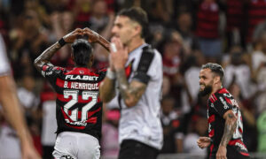 Bruno Henrique marcou o primeiro gol rubro-negro (foto: Divulgao/Flamengo)