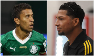 Marcos Rochar e Rony foram companheiros por cinco temporadas no Palmeiras (foto: Cesar Greco/Palmeiras/by Canon e Alexandre Guzanshe/EM/DA.Press)