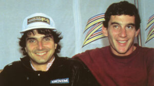 Nelson Piquet e Ayrton Senna, pilotos de Frmula 1 (foto: Reproduo)