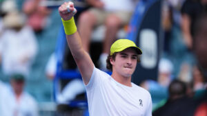 Joo Fonseca, melhor tenista brasileiro da ATP (foto: Rich Storry / GETTY IMAGES NORTH AMERICA / Getty Images via AFP)