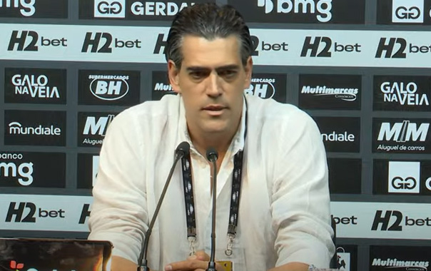 Paulo Bracks, CSO do Atltico - (foto: GaloTV/Reproduo/YouTube) Paulo Bracks, CSO do Atltico - (foto: GaloTV/Reproduo/YouTube)
