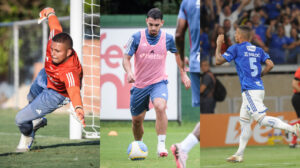 Anderson, ex-goleiro do Cruzeiro, Peralta, volante, e Z Ivaldo, zagueiro (foto: Gustavo Aleixo/Cruzeiro; Alexandre Guzanshe/EM/D.A Press; Gustavo Aleixo/Cruzeiro)