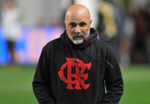 Jorge Sampaoli, ento tcnico do Flamengo, em jogo contra o Atltico, no Independncia, pelo Brasileiro de 2023 (foto: Alexandre Guzanshe/EM/D.A Press)