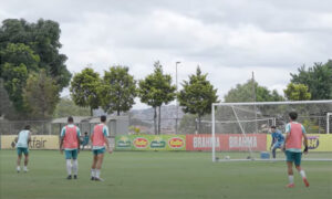 Gabigol marcou de pnalti em jogo-treino (foto: Fbio Figueiredo/TV Cruzeiro)