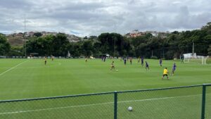 Jogo-treino entre Atltico e Coimbra Porto foi realizado na Cidade do Galo (foto: Pedro Bueno/No Ataque)